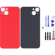 Yedcom Iphone 14 Plus Kırmızı Uyumlu Arka Cam Kapak Pil Kapağı Tamir Set Beraber