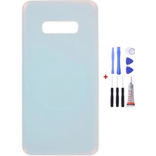 Yedcom Samsung S10E Beyaz Uyumlu Arka Cam Kapak Pil Kapağı Tamir Set Beraber