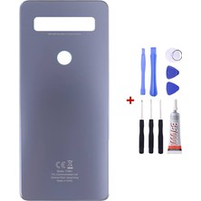 Yedcom Tcl 10SE Gri Arka Cam Kapak Pil Kapağı Tamir Set Beraber