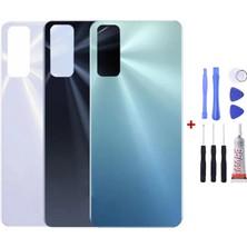 Yedcom Vivo Y20S Mavi Arka Cam Kapak Pil Kapağı Tamir Set Beraber