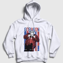 Presmono Unisex Beyaz Big Bang Kwon Ji Yong G-Dragon Kapüşonlu Sweatshirt