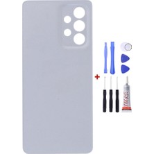 Yedcom Samsung A53 Beyaz Uyumlu Arka Cam Kapak Pil Kapağı Tamir Set Beraber