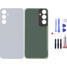 Yedcom Samsung A54 Beyaz Uyumlu Arka Cam Kapak Pil Kapağı Tamir Set Beraber