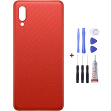Yedcom Samsung M02 M02 Kırmızı Uyumlu Arka Cam Kapak Pil Kapağı Tamir Set Beraber