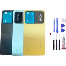 Yedcom Xiaomi Xiaomi Poco X5 Pro Siyah Arka Cam Kapak Pil Kapağı Tamir Set Beraber