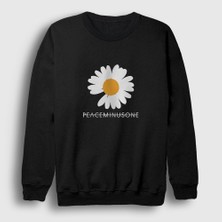 Presmono Unisex Siyah Daisy Peaceminusone G-Dragon Sweatshirt