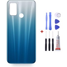 Yedcom Oppo A32 Mavi Arka Cam Kapak Pil Kapağı Tamir Set Beraber