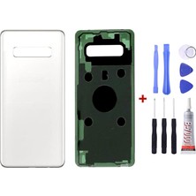 Yedcom Samsung S10 Plus 4g Beyaz Uyumlu Arka Cam Kapak Pil Kapağı Tamir Set Beraber