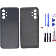 Yedcom Samsung A13 Siyah Uyumlu Arka Cam Kapak Pil Kapağı Tamir Set Beraber