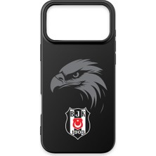 Belirtilmemiş iPhone 17 Pro Max Uyumlu Beşiktaş Kartal Arma Siyah Silikon Lisanslı Telefon Kılıfı