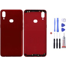 Yedcom Samsung A10S Kırmızı Uyumlu Arka Cam Kapak Pil Kapağı Tamir Set Beraber