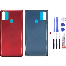 Yedcom Samsung A21S Kırmızı Uyumlu Arka Cam Kapak Pil Kapağı Tamir Set Beraber