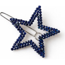 TrendyChic Siyah Taşlı Yıldız Şeklinde Firkete Toka