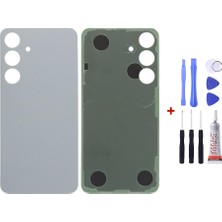 Yedcom Samsung S25 Plus Gri Uyumlu Arka Cam Kapak Pil Kapağı Tamir Set Beraber