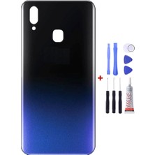Yedcom Vivo Y91 Siyah Arka Cam Kapak Pil Kapağı Tamir Set Beraber