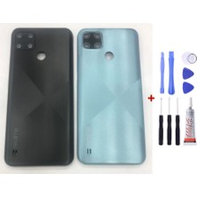 Yedcom Realme C21 Yeşil  Arka Cam Kapak Pil Kapağı Tamir Set Beraber