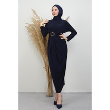 Almira Tokalı Elbise Lacivert