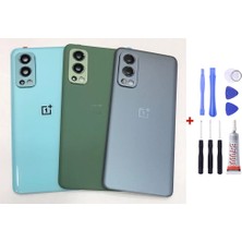Yedcom One Plus Nord 2 5g Mavi Arka Cam Kapak Pil Kapağı Tamir Set Beraber