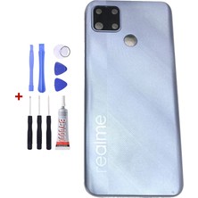 Yedcom Realme C25S Mavi Arka Cam Kapak Pil Kapağı Tamir Set Beraber