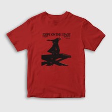 Presmono Unisex Çocuk Kırmızı Hope On The Stage World Tour J-Hope T-Shirt