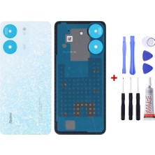Yedcom Xiaomi Redmi 13C Beyaz Arka Cam Kapak Pil Kapağı Tamir Set Beraber