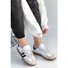 OEY Fashions Zerti Beyaz Cilt Bağcıklı Spor Ayakkabı