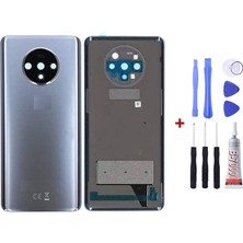 Yedcom One Plus 7t Siyah Arka Cam Kapak Pil Kapağı Tamir Set Beraber