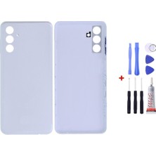 Yedcom Samsung A04S Beyaz Uyumlu Arka Cam Kapak Pil Kapağı Tamir Set Beraber
