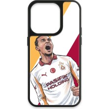 iPhone 15 Pro Uyumlu Galatasaray Leroy Sane Gol Sevinci Cam Lisanslı Telefon Kılıfı