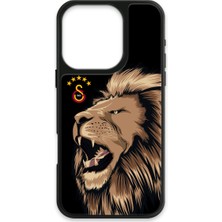 iPhone 16 Pro Uyumlu Galatasaray Aslan Gibi Kükre Cam Lisanslı Telefon Kılıfı