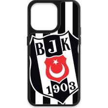 iPhone 13 Pro Uyumlu Beşiktaş Büyük Arma Cam Lisanslı Telefon Kılıfı