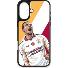iPhone 16 Uyumlu Galatasaray Leroy Sane Gol Sevinci Cam Lisanslı Telefon Kılıfı