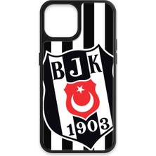 iPhone 13 Uyumlu Beşiktaş Büyük Arma Cam Lisanslı Telefon Kılıfı