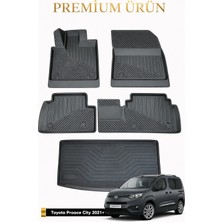 Black Gold Toyota Proace City 2021+ Uyumlu 3D Oto Paspas ve Bagaj Havuzu Set Premium