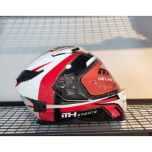 Mh Sports Interkom Uyumlu Güneş Vizörlü Fullface Kask(Pinlock ve Buff Hediyeli)