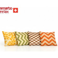 Smarto Relax Içi Dolgulu 4'lü Kırlent 45X45 cm Kare – Salon & Berjer Kırlenti
