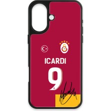 iPhone 16 Uyumlu Galatasaray Mauro Icardi Parçalı Forma Imzalı Cam Lisanslı Telefon Kılıfı