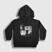 Presmono Unisex Çocuk Siyah Vengeance Bibi Kapüşonlu Sweatshirt