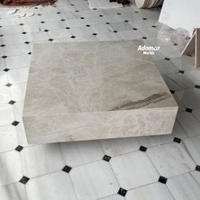 Adomar Marble Bej Orta Sehpa