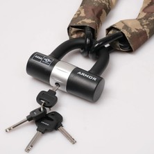 Armor 710 Mv 10 mm 1.80 mt Kesilmez Motosiklet Zinciri + U Bar
