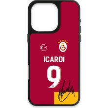 iPhone 16 Pro Max Uyumlu Galatasaray Mauro Icardi Parçalı Forma Imzalı Cam Lisanslı Telefon Kılıfı