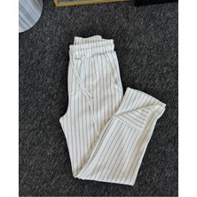 Risil-Nu Company Yeni Sezon Premium Krep Kumaş Çizgi Detaylı Unisex Pantolon