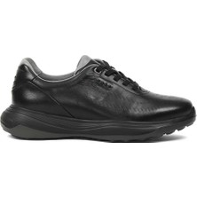 Celal Gültekin Erkek Siyah Kalın Tabanlı Deri Sneaker