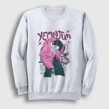 Presmono Unisex Beyaz Yeonjun Tomorrow x Tomorrow Sweatshirt