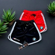 Risil-Nu Company Yeni Sezon Trend Petek Kumaş Mpower  Baskılı Slim Fit Yazlık Şort 2'li