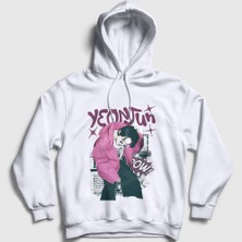 Presmono Unisex Beyaz Yeonjun Tomorrow x Tomorrow Kapüşonlu Sweatshirt