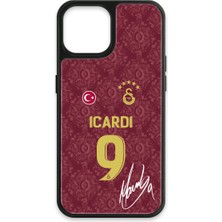 iPhone 13 Uyumlu Galatasaray Mauro Icardi 3. Forma Imzalı Cam Lisanslı Telefon Kılıfı