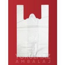 Yorulmaz Ambalaj Beyaz Atlet Poşet Mini Boy - Kalın & Dayanıklı Market- Manav Poşeti, Saplı, Taşıma Kapasiteli | 1 kg