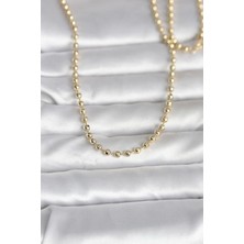 Callerrons Accessories cm 14K Gold Renk Top Zincirli Model 60 cm Kadın Kolye - EBJ260207W39453
