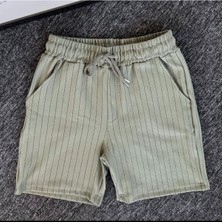 Risil-Nu Company Yeni Sezon Premium Krep Kumaş Çizgi Detaylı Unisex Şort